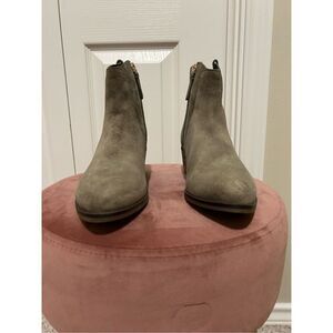 Cole Haan Mack Olive Green suede ankle booties